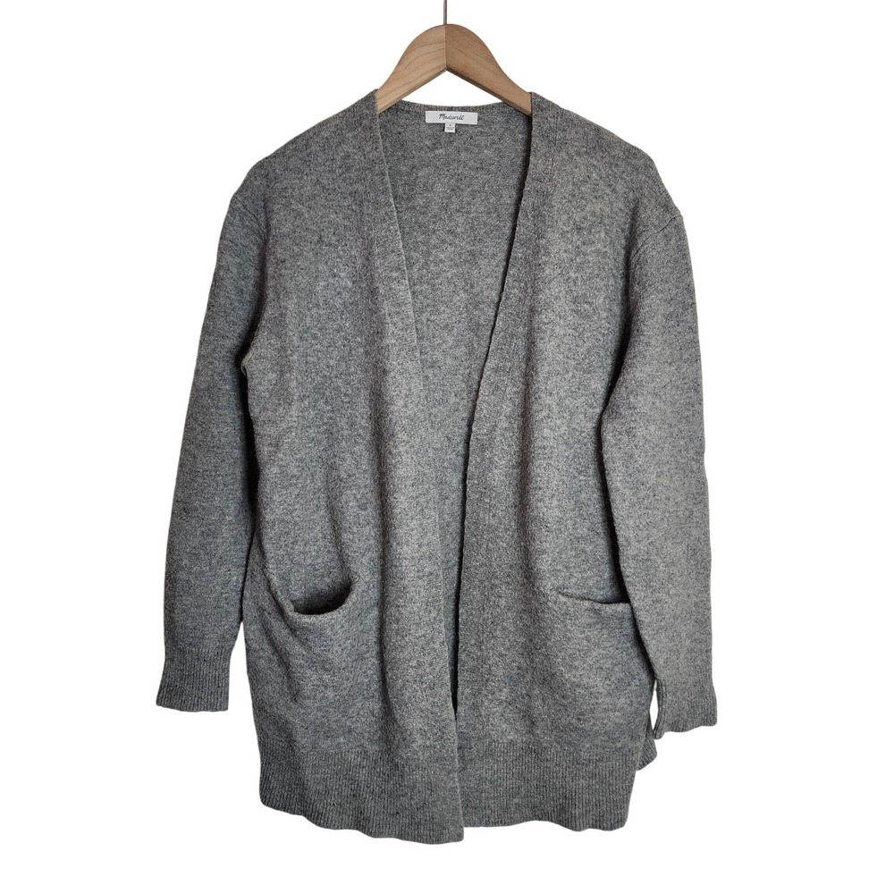 Madewell Cardigan Women S Gray Merino Wool Alpaca Blend Open Front E0185 FA19